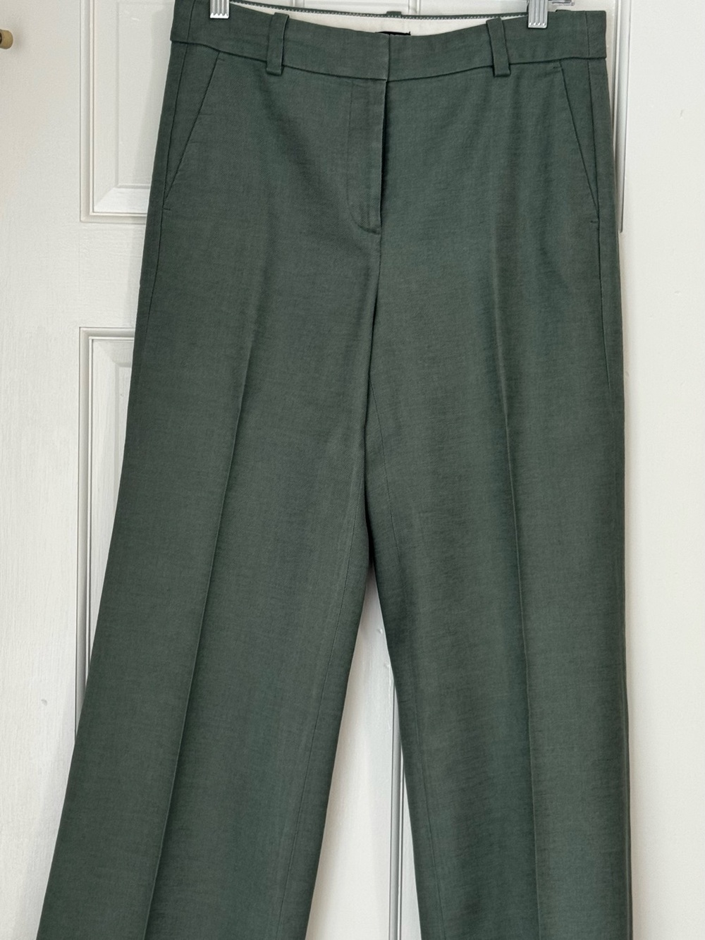 J Crew Carolina Flare stretch Linen Pant | Green | Size 6